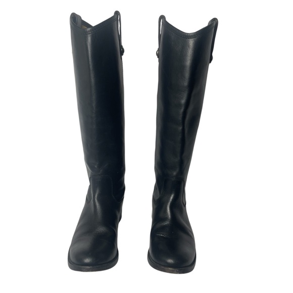Frye Black Leather‎ Riding Boots Women's Size 6 Great Condition - Picture 1 of 9